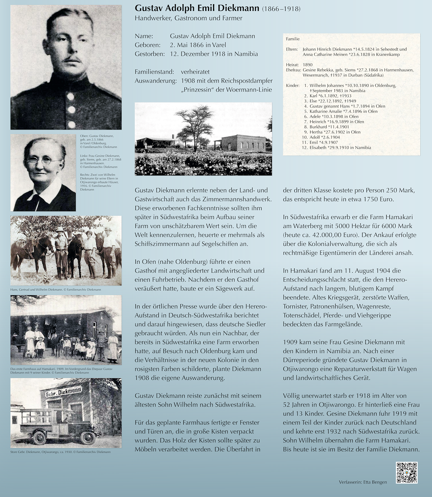 Stadt Varel: Gustav Adolph Emil Diekmann